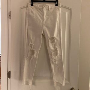 Like New AE Raw Hem Cropped Jeggings